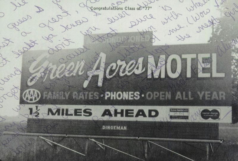 Green Acres Motel - 1977 Newberry High Yearbook Ad